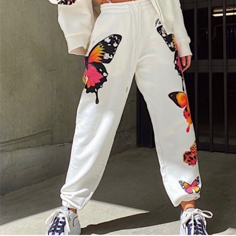 I.AM.GIA White Butterfly Sweatpants